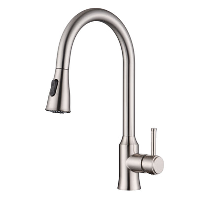 Torneira de Cozinha SUMERAIN com Pulverizador Retrátil, Acabamento Níquel Escovado, Função Dupla, Aço Inoxidável Sem Chumbo para Pia