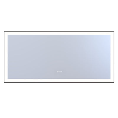 Espelho de Banheiro LED Grande Sumerain 60"x28" com Luzes, Espelho de Penteadeira Antiembaçante com Iluminação Frontal e Traseira Regulável, Função de Memória, Espelho de Parede com 3 Temperaturas de Cor, Vidro Temperado