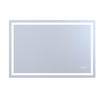 Espelho de Banheiro LED Sumerain 48" x 32" — Espelho de Penteadeira Inteligente com Iluminação Traseira e Frontal Regulável, Antiembaçante, 3 Temperaturas de Cor, Função de Memória, Vidro Temperado, Certificado ETL