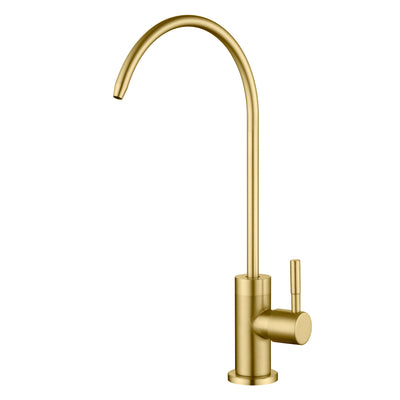 Torneira para filtro de água de cozinha SUMERAIN 100% sem chumbo, aço inoxidável SUS304, torneira para água potável dourada escovada para pia de cozinha
