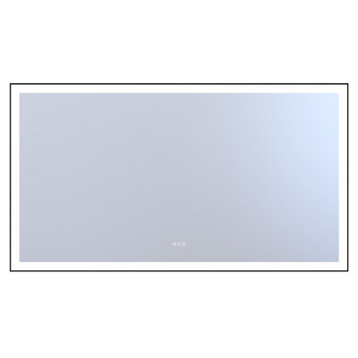 Espelho de Banheiro LED Sumerain 72 x 40 Polegadas com Luzes, Moldura de Alumínio Preta, Espelho Grande para Parede com Iluminação Frontal e Traseira, Antiembaçante, Iluminação Regulável Sem Degraus em 3 Cores, Função de Memória, Vidro Temperado