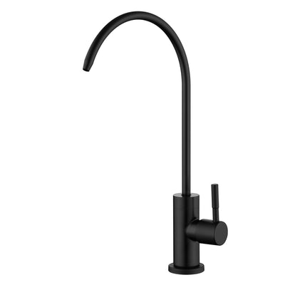 Torneira para filtro de água preta fosca SUMERAIN para sistemas de osmose reversa, aço inoxidável 304 100% sem chumbo, torneira para água potável para pia de cozinha