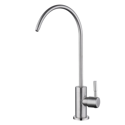 Torneira para água potável SUMERAIN para pia de cozinha, torneira para filtro de água em aço inoxidável SUS304 sem chumbo para sistema de osmose reversa ou filtragem de água, acabamento níquel escovado