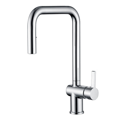 Torneira de Cozinha sumerain com Pulverizador Retrátil em Acabamento Cromado, Torneira para Pia de Cozinha de Aço Inoxidável com 1 Furo e Modo Duplo de Pulverização
