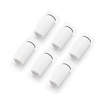Cartucho de Filtro de Reposição SUMERAIN SP7938-06 (Pacote com 6), Remove Cloro, Metais Pesados, Amacia Água Dura