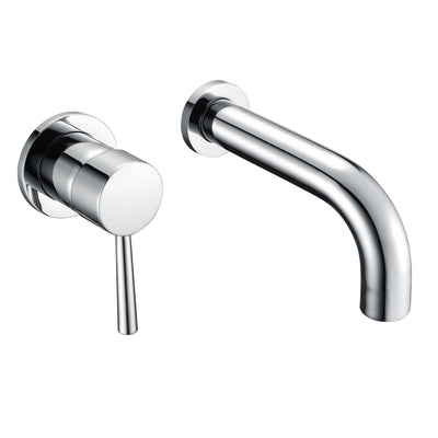 Conjunto de torneira para banheira de parede SUMERAIN, conjunto de torneira para banheira cromada com alça para canhotos e válvula áspera