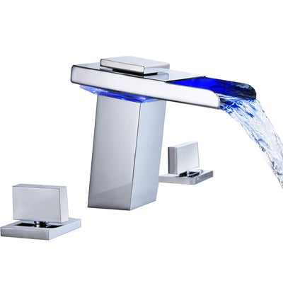 Torneira de banheiro generalizada, torneira em cascata com iluminação LED