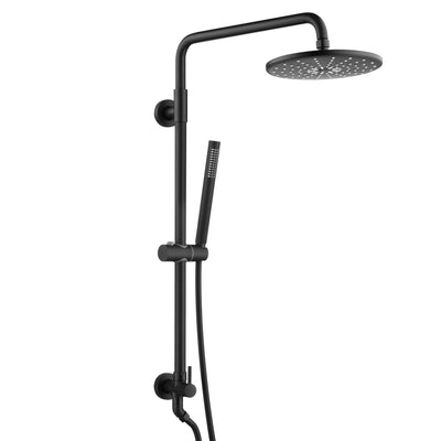 Sistema de chuveiro de mão preto Sumerain para remodelação de chuveiro com cabeça de chuveiro de chuva de 9 polegadas 2,5 GPM